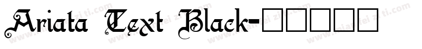 Ariata Text Black字体转换